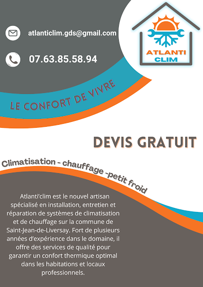 Atlanti'clim, Chauffagiste - Frigoriste à Saint-Jean-de-Liversay