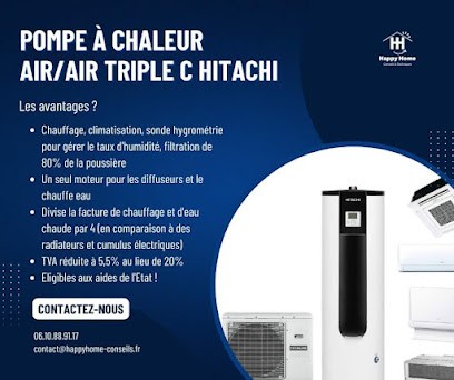 HAPPY HOME CONSEILS & TECHNIQUES, Fournisseur d'Equipement de Chauffage et Climatisation à Saint-Junien