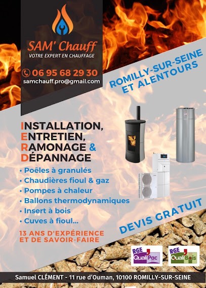 SAM’Chauff, Chauffagiste - Frigoriste à Romilly-sur-Seine